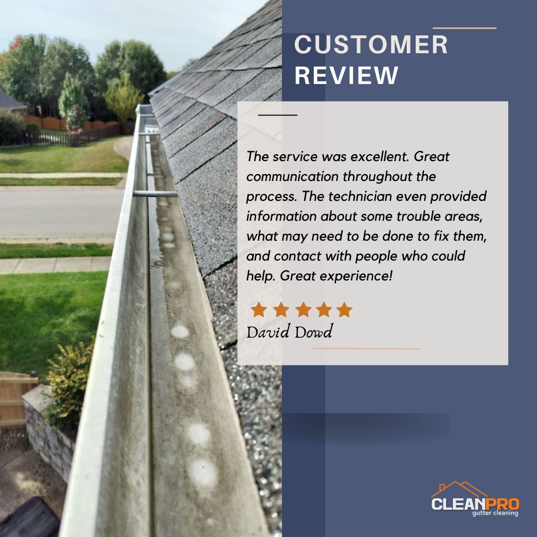 David From Cedar Rapids, IA gives us a 5 star review for a recent gutter cleaning service.