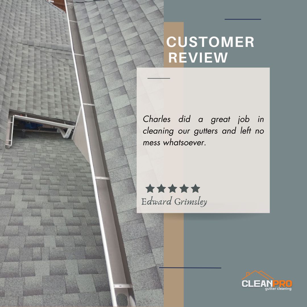 Edward From Orlando, FL gives us a 5 star review for a recent gutter cleaning service.