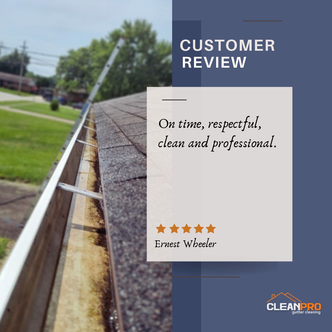 Ernest Wheeler from Overland Park, KS gives us a 5 star review for a recent gutter cleaning service.