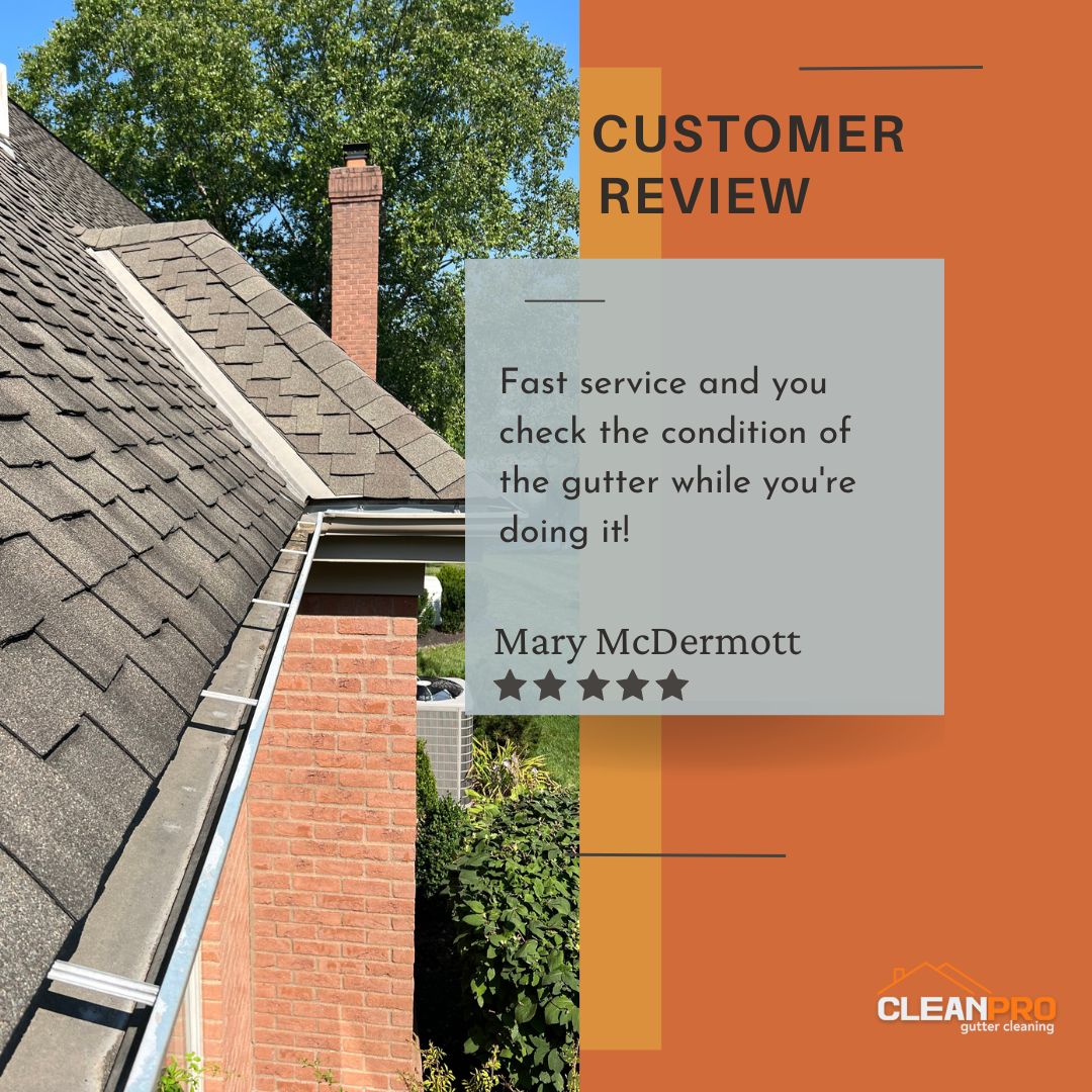 Mary McDermott from Roanoke, VA gives us a 5 star review for a recent gutter cleaning service.
