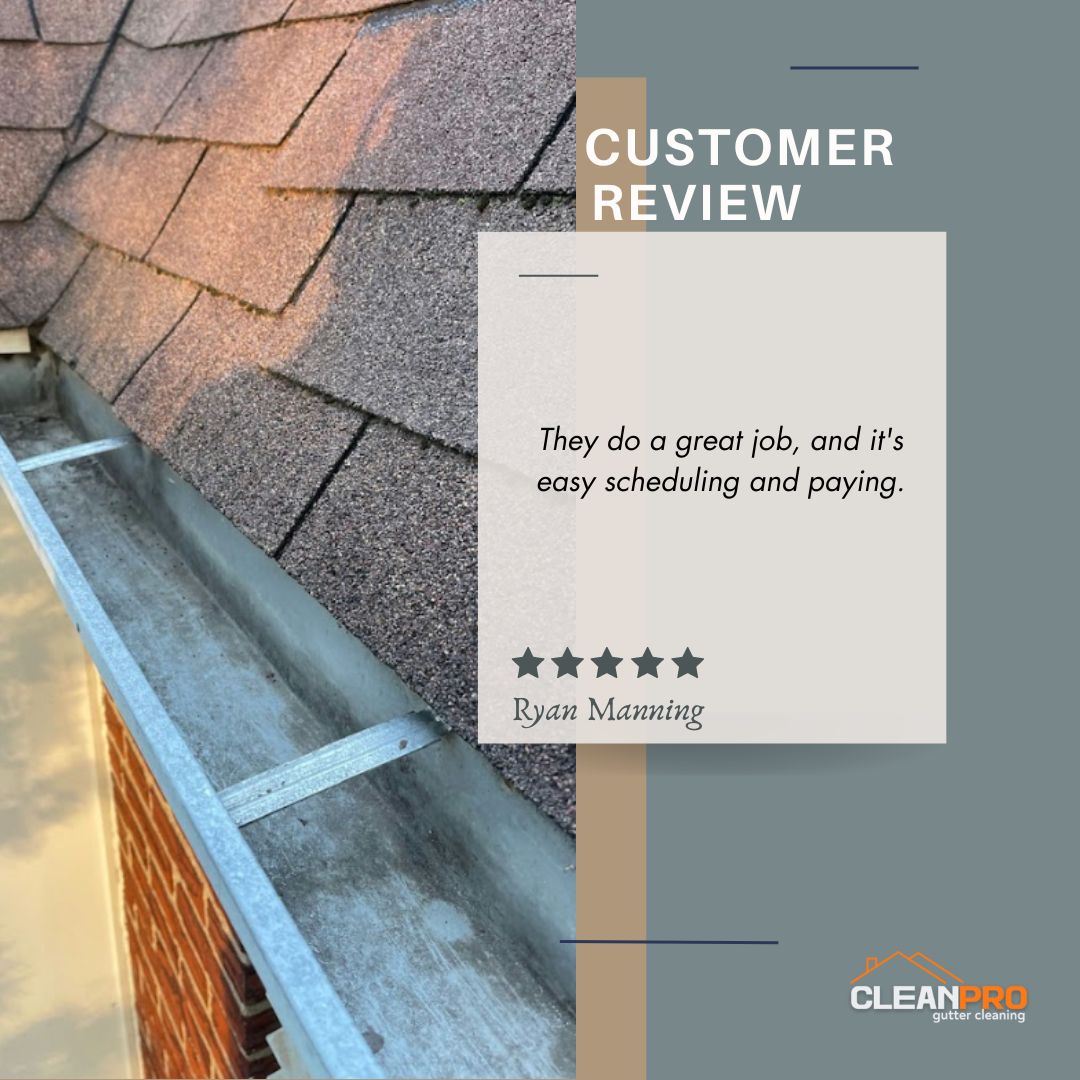 Ryan From Lilburn, GA gives us a 5 star review for a recent gutter cleaning service.