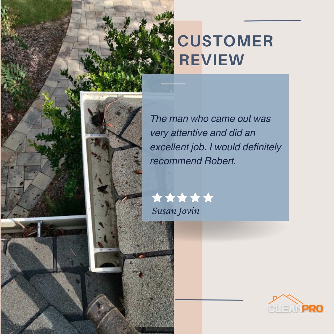 Susan From Walpole, MA gives us a 5 star review for a recent gutter cleaning service.
