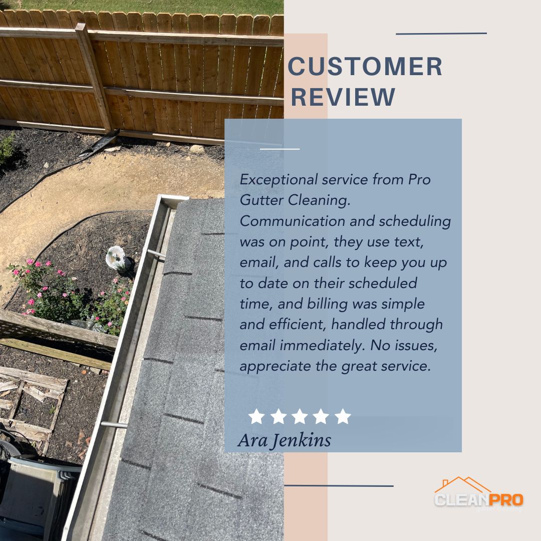 Ara from Oklahoma City, OK gives us a 5 star review for a recent gutter cleaning service.