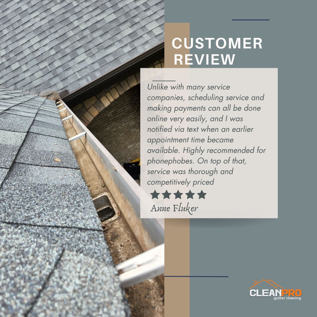 Anne from Milwaukee, WI gives us a 5 star review for a recent gutter cleaning service.