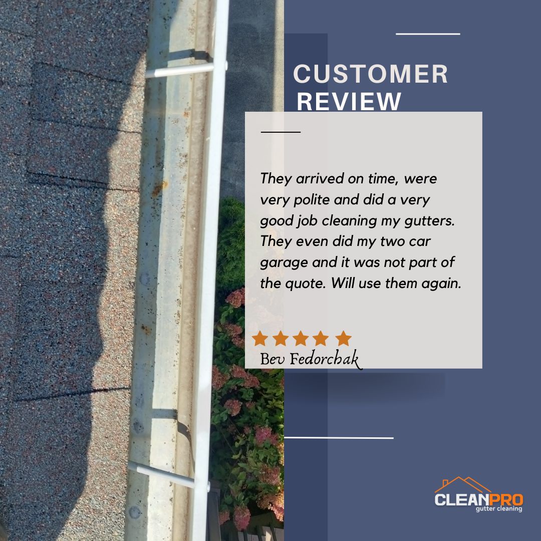 Bev Fedorchak from Tulsa, OK gives us a 5 star review for a recent gutter cleaning service.