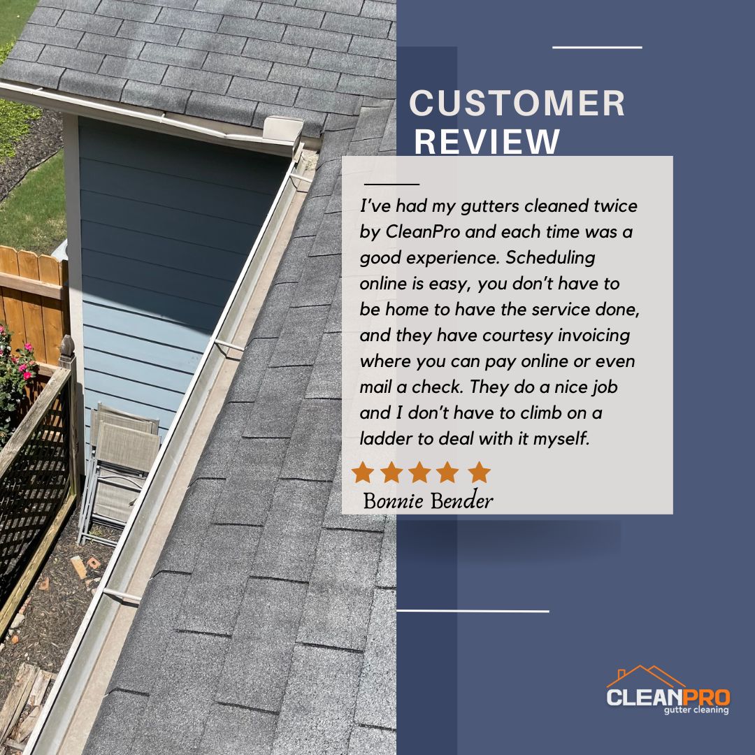Bonnie from Oklahoma City, OK gives us a 5 star review for a recent gutter cleaning service.