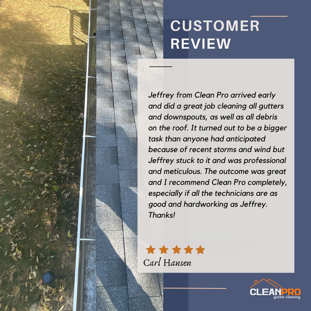 Carl from Athens, GA gives us a 5 star review for a recent gutter cleaning service.