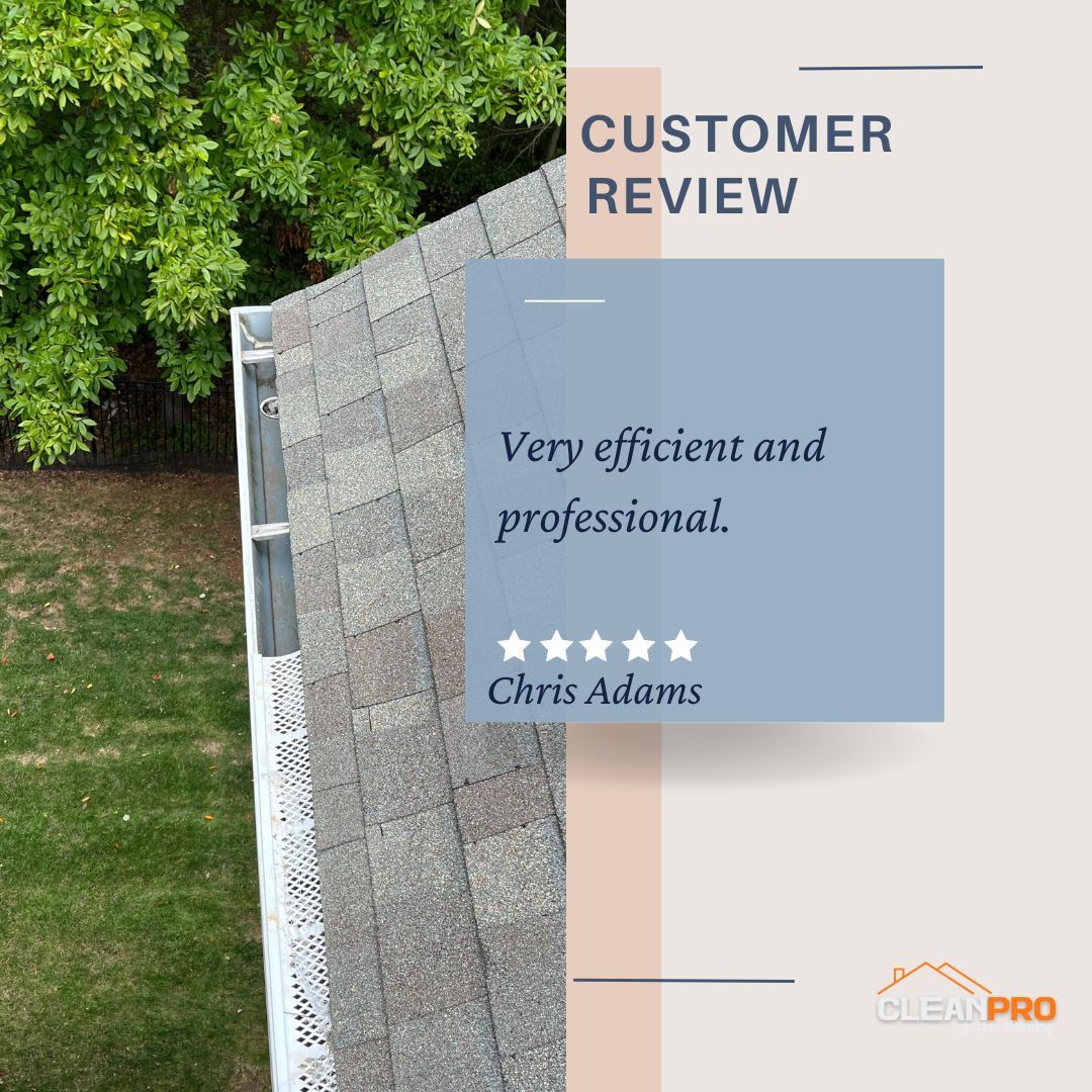 Chris from Lexington, KY gives us a 5 star review for a recent gutter cleaning service.