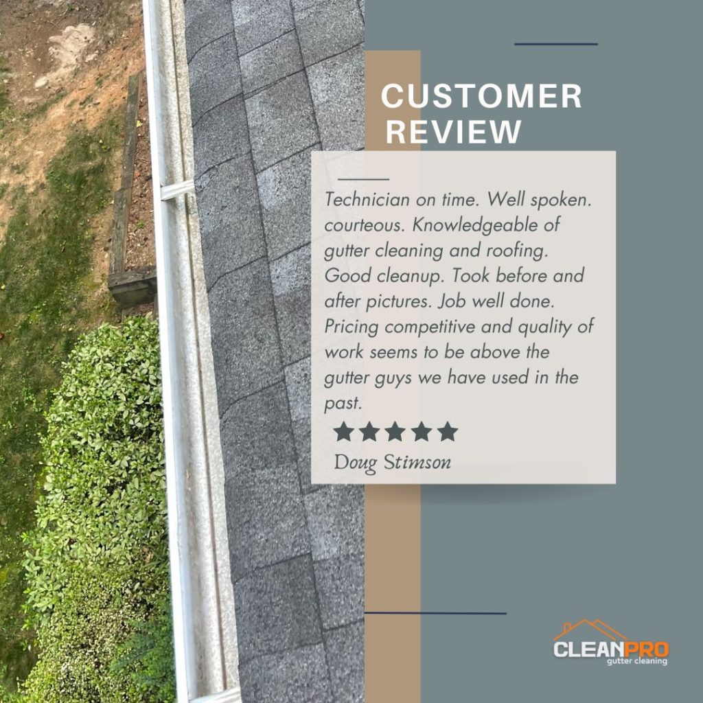 Doug from Richmond, VA gives us a 5 star review for a recent gutter cleaning service.