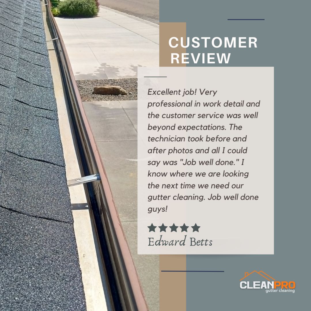 Edward from Chattanooga, TN gives us a 5 star review for a recent gutter cleaning service.