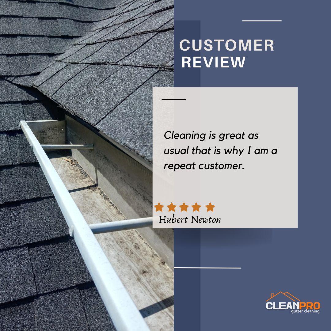Hubert in Greenville, SC gives us a 5 star review for a recent gutter cleaning service.