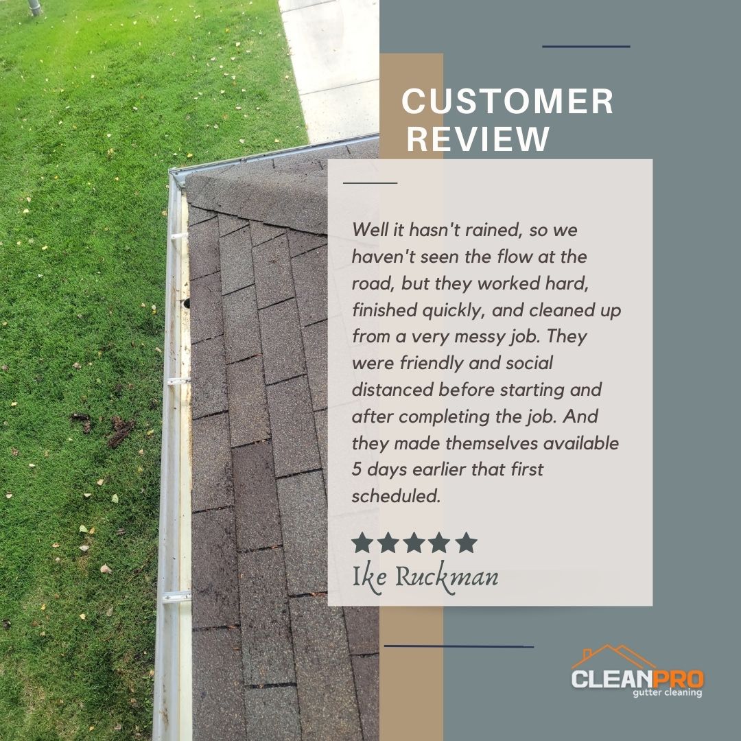 Ike from Birmingham, AL gives us a 5 star review for a recent gutter cleaning service.