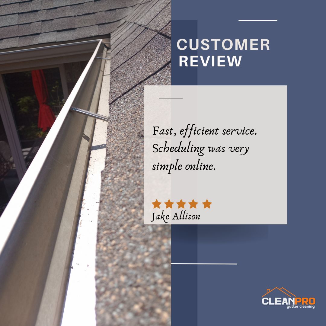 Jake Allison from Tampa, FL gives us a 5 star review for a recent gutter cleaning service.