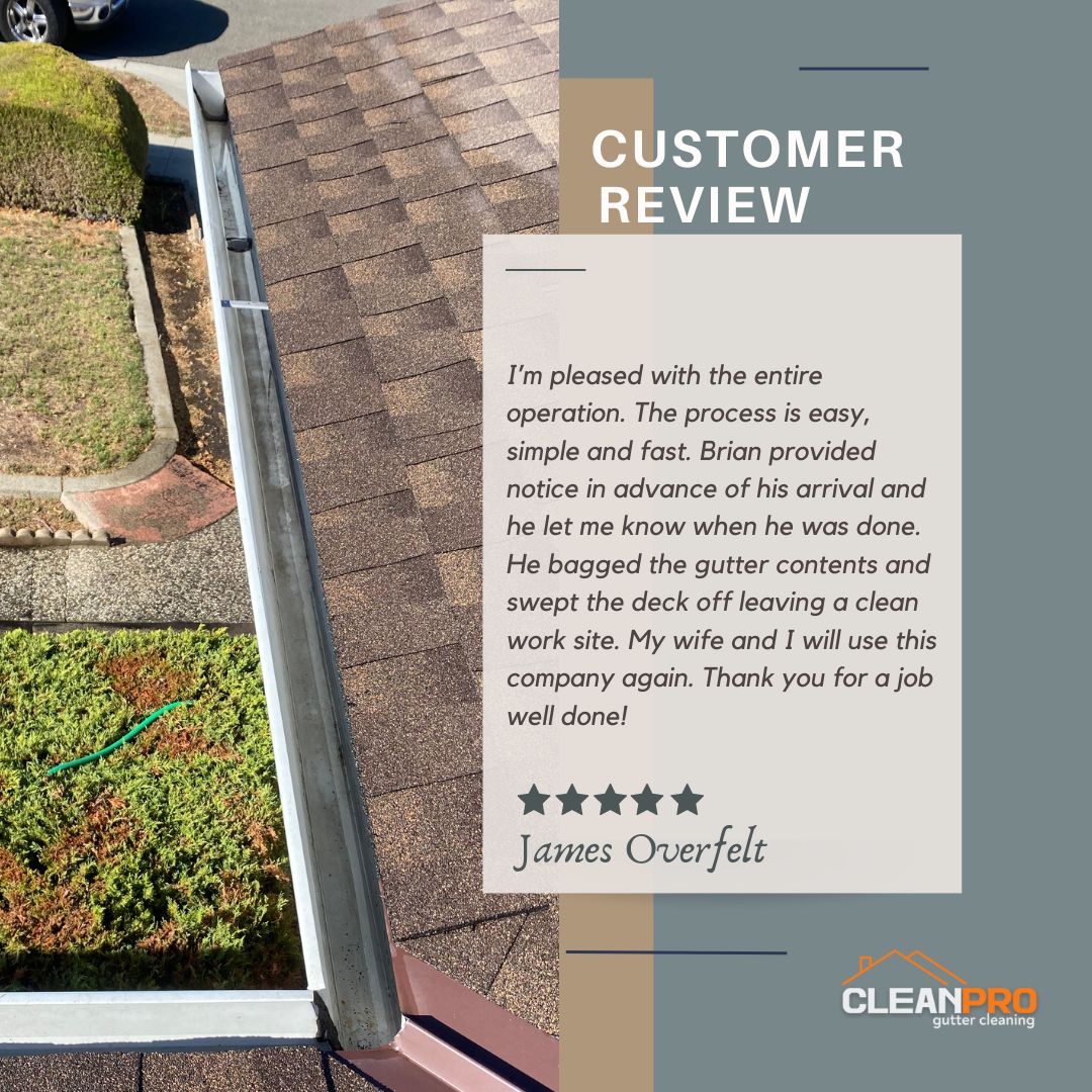 James from Colorado Springs, CO gives us a 5 star review for a recent gutter cleaning service.