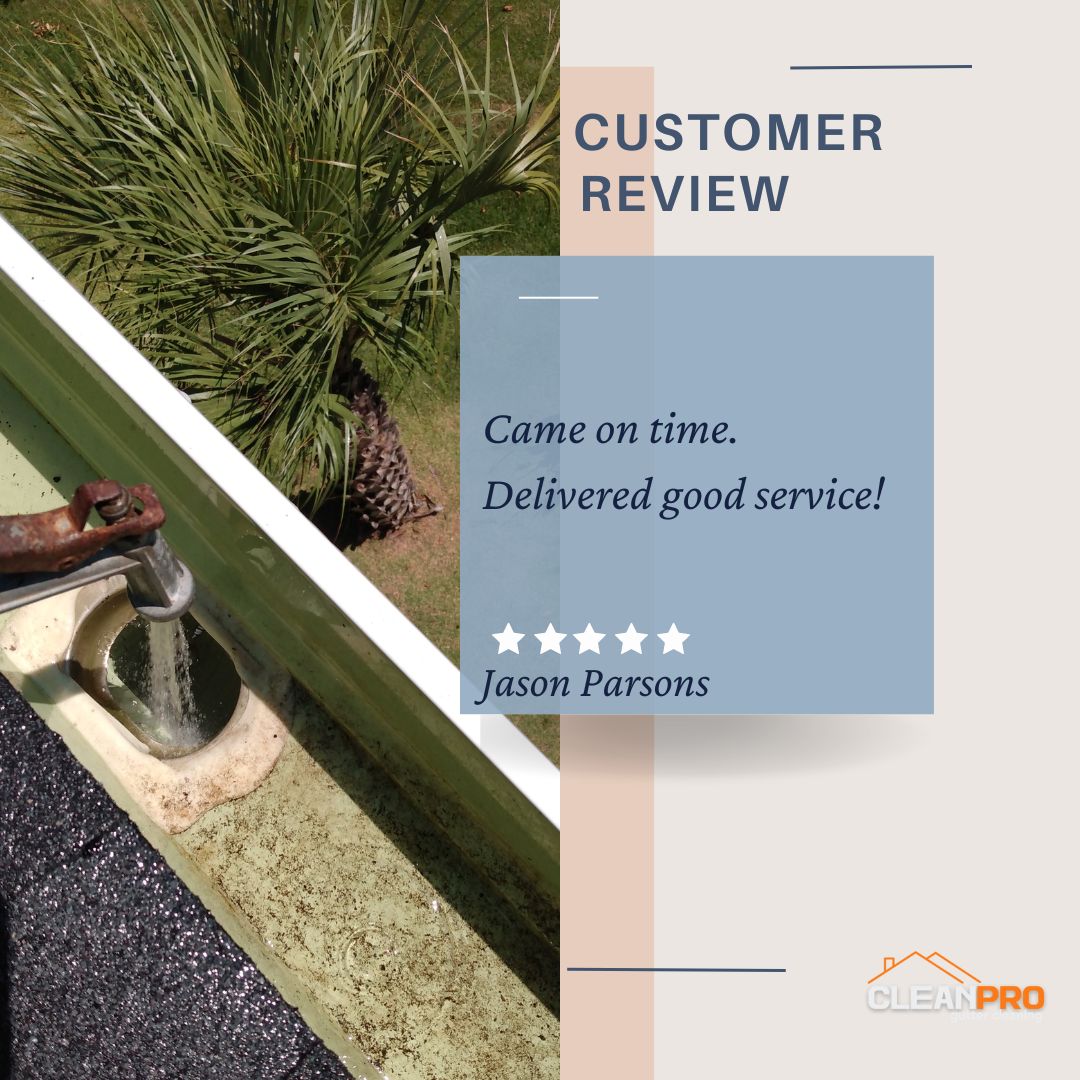 Jason from Olathe, KS gives us a 5 star review for a recent gutter cleaning service.