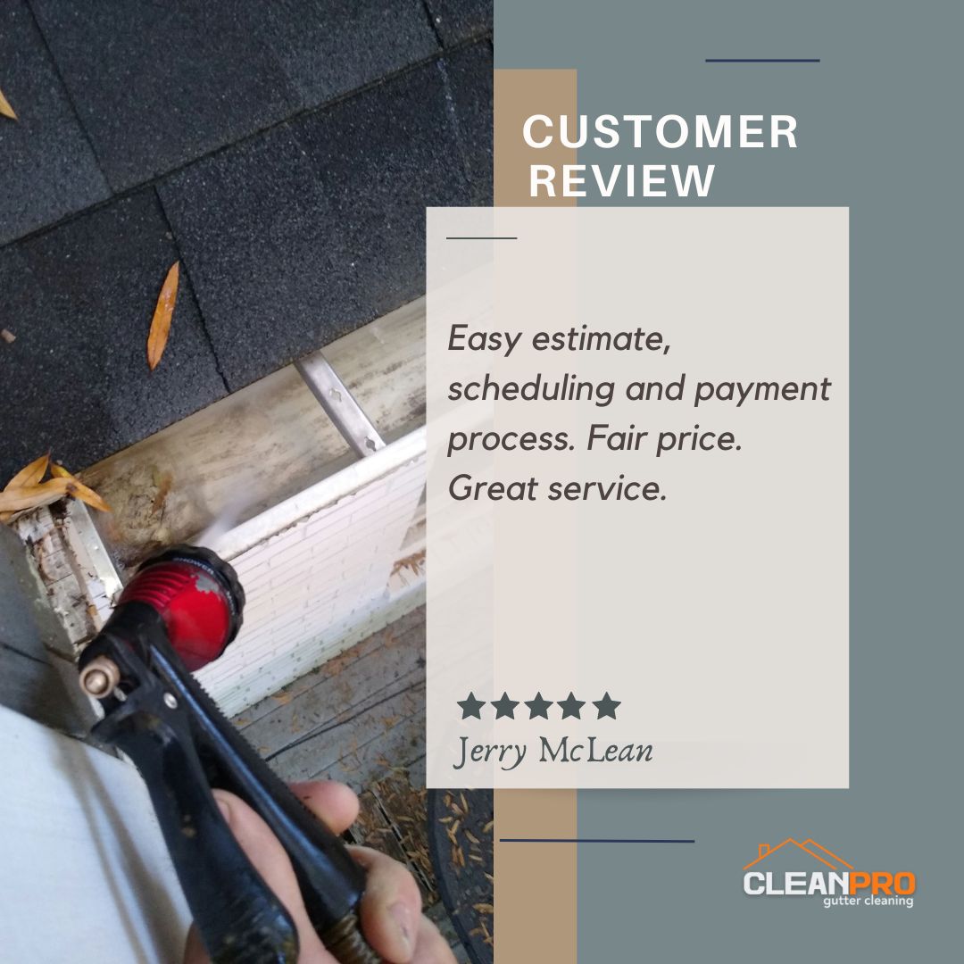 Jerry in Dayton, OH gives us a 5 star review for a recent gutter cleaning service.