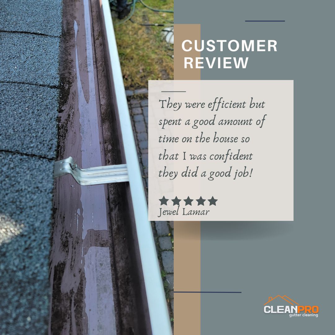 Jewel from Wichita, KS gives us a 5 star review for a recent gutter cleaning service.