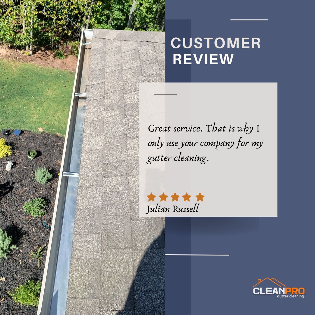 Julian from Overland Park, KS gives us a 5 star review for a recent gutter cleaning service.
