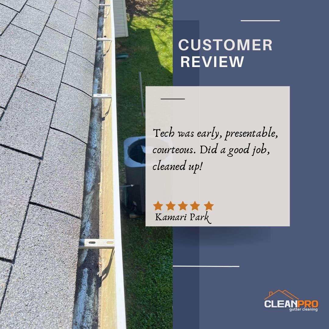Kamari from Dallas, TX gives us a 5 star review for a recent gutter cleaning service.