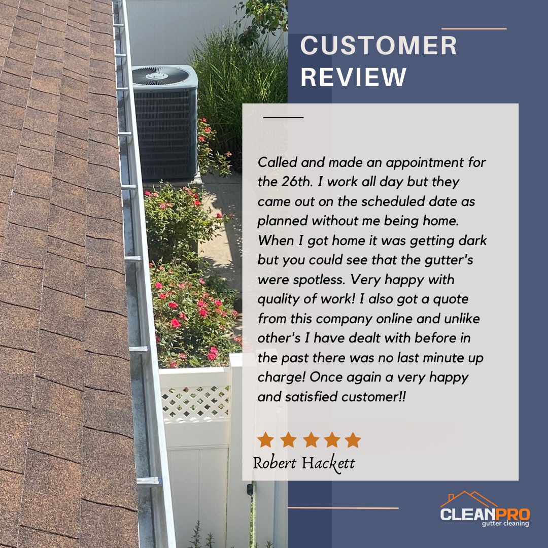 Robert from Newport News, VA gives us a 5 star review for a recent gutter cleaning service.