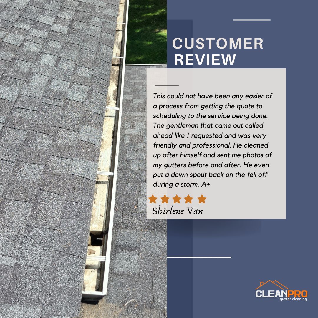 Shirlene from Milwaukee, WI gives us a 5 star review for a recent gutter cleaning service.