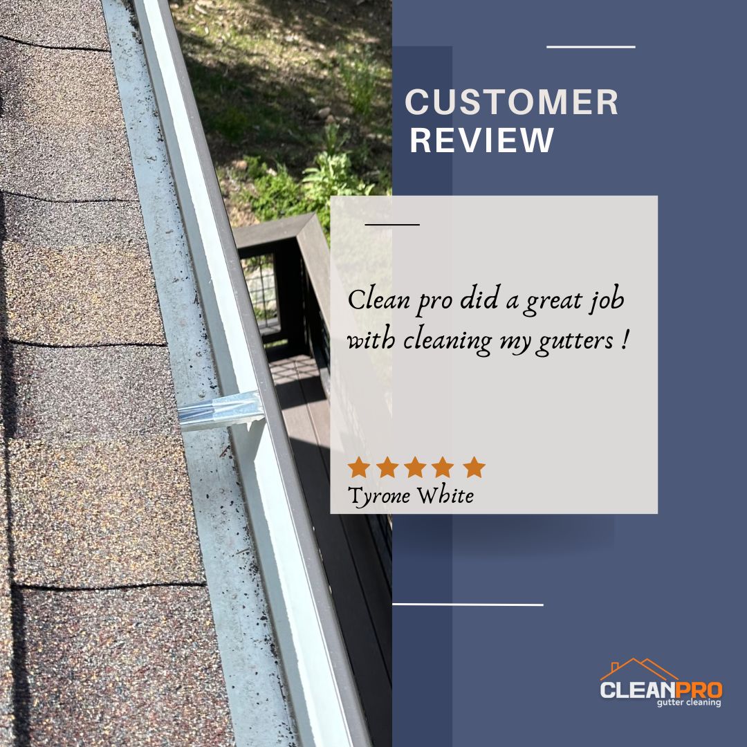 Tyrone in St Louis, MO gives us a 5 star review for a recent gutter cleaning service.