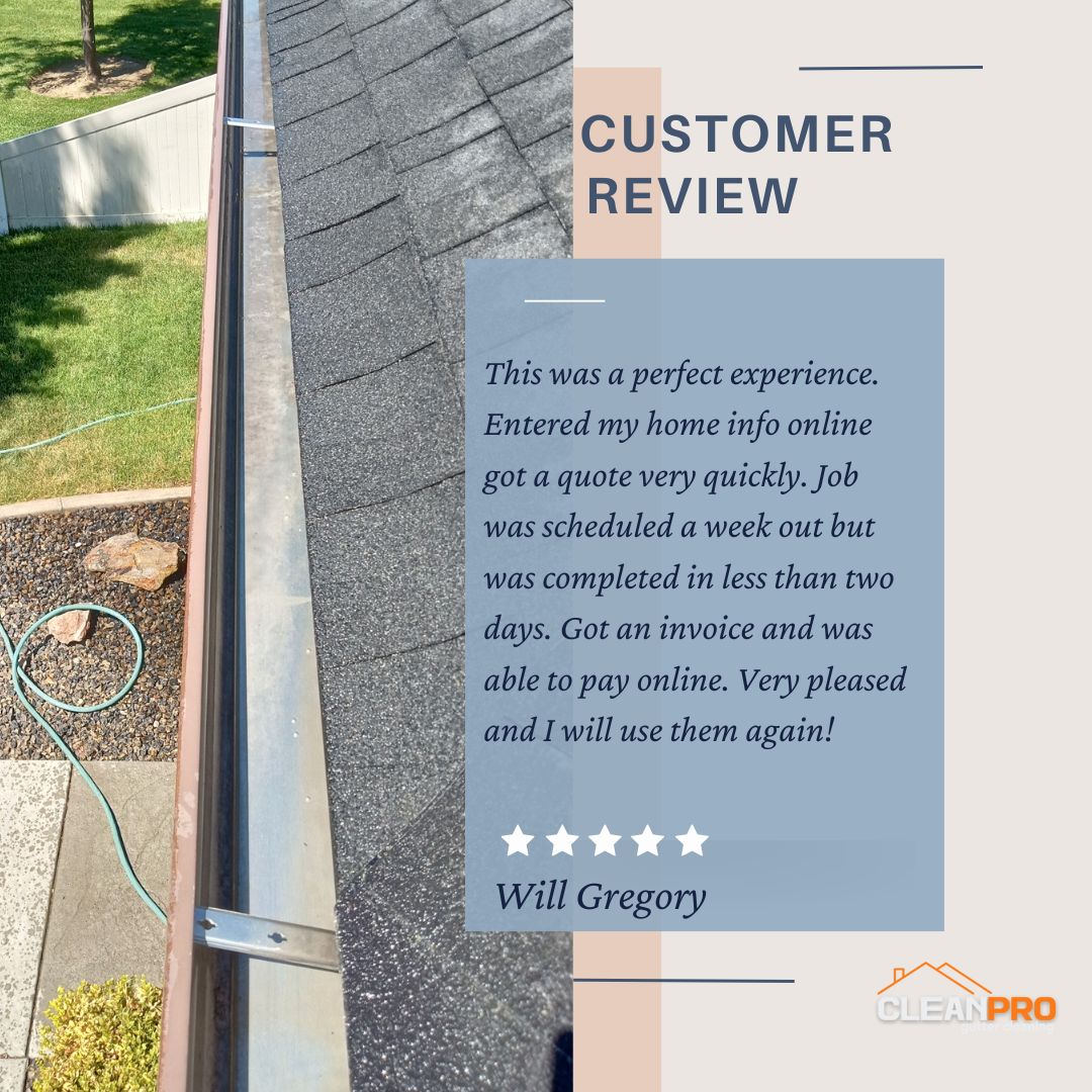 Will in Chattanooga, TN gives us a 5 star review for a recent gutter cleaning service.