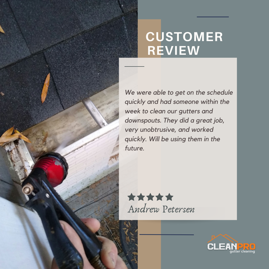 Andrew from Roanoke, VA gives us a 5 star review for a recent gutter cleaning service.