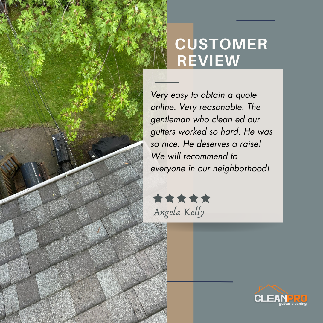 Angela from Franklin, TN gives us a 5 star review for a recent gutter cleaning service.