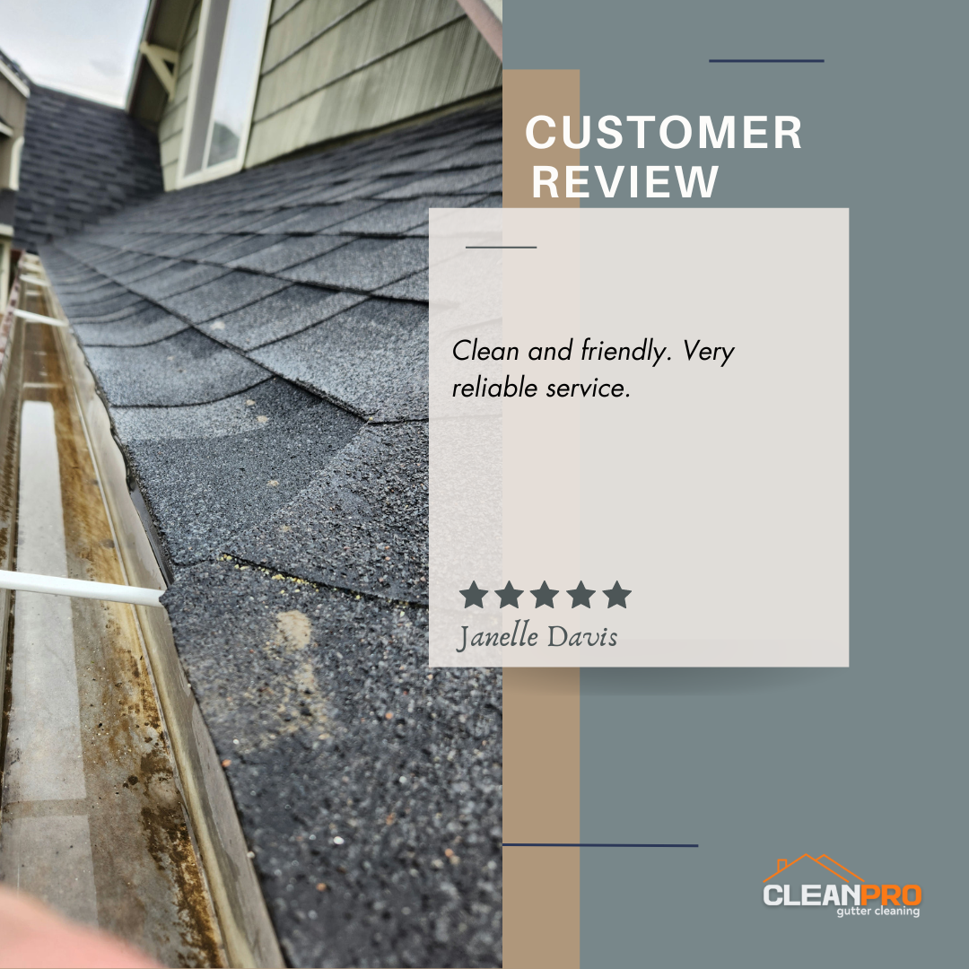 Janelle from Kansas City, KS gives us a 5 star review for a recent gutter cleaning service.