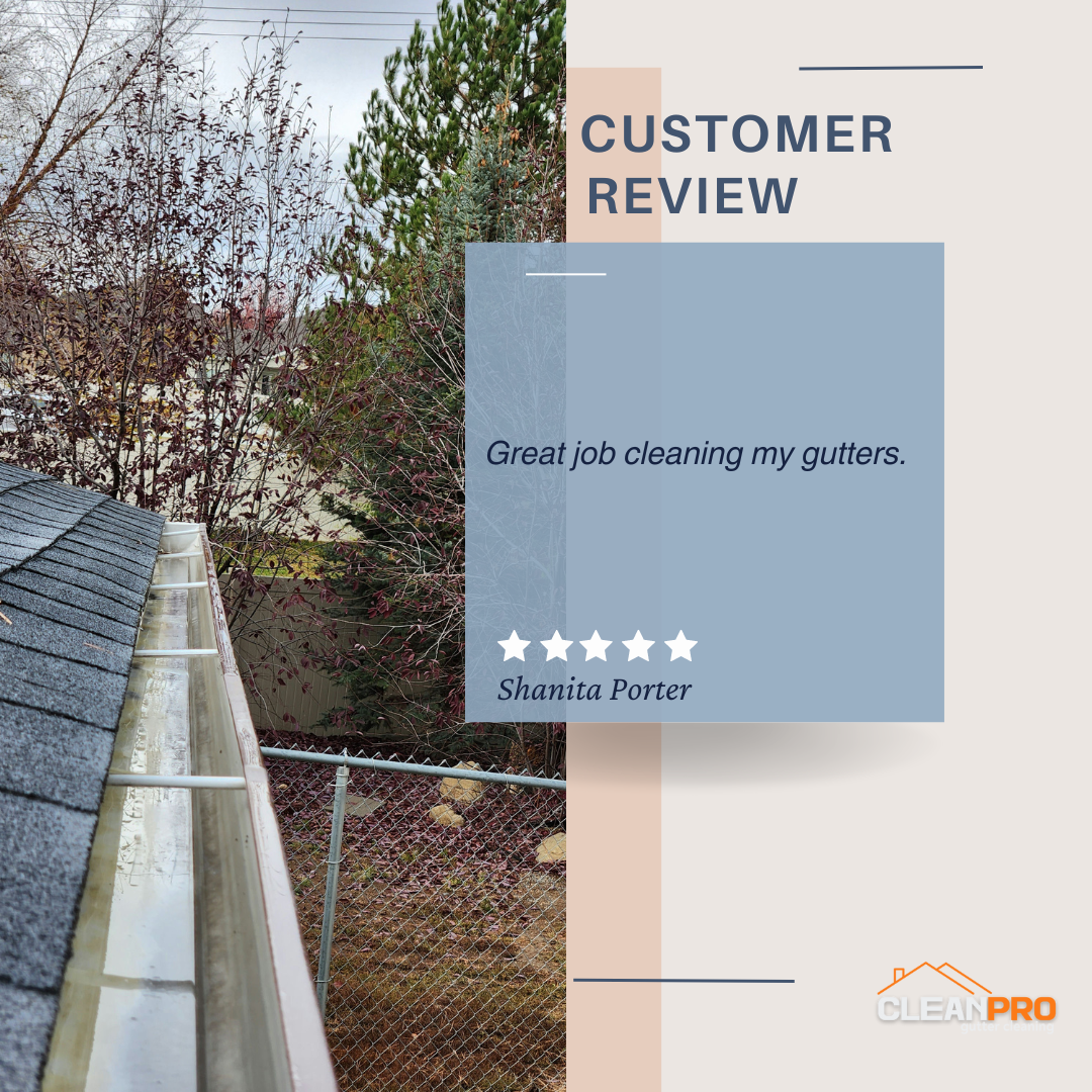 Shanita from Kansas City, KS gives us a 5 star review for a recent gutter cleaning service.