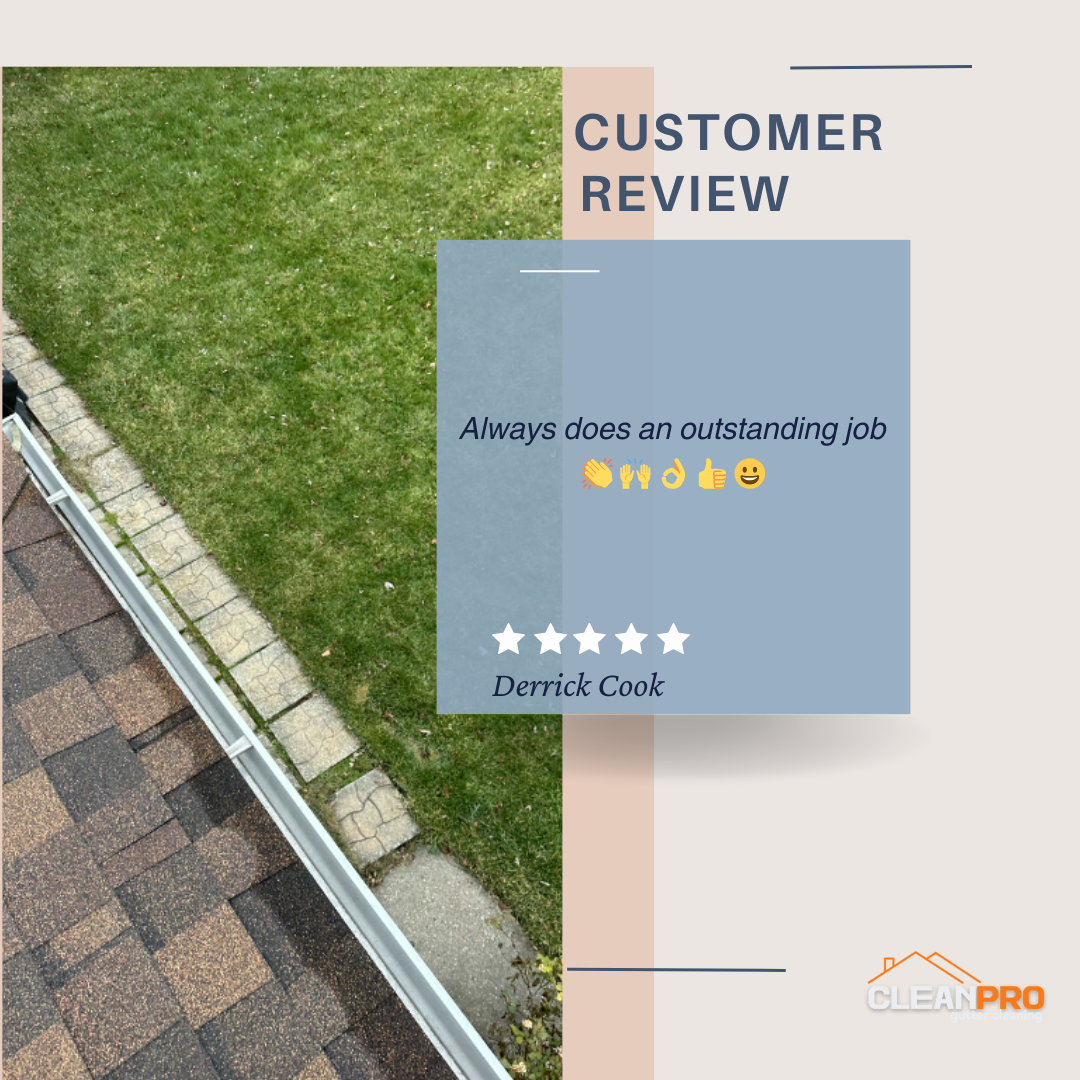 Derrick From Dallas TX, gives us a 5 star review for a recent gutter cleaning service.