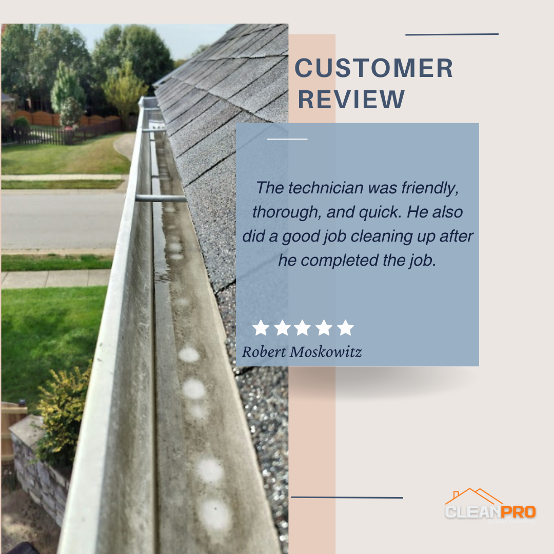 Robert From Albany NY, gives us a 5 star review for a recent gutter cleaning service.