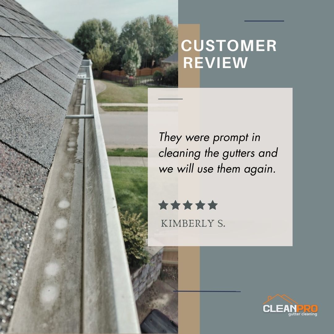 Kimberly From Mountain View, AR gives us a 5 star review for a recent gutter cleaning service.