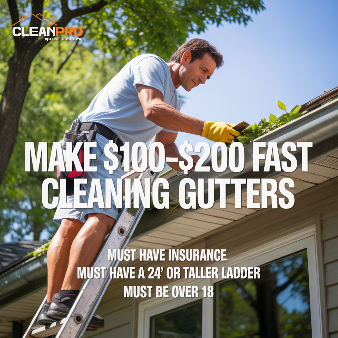 Make $100–$200 Fast Cleaning Gutters