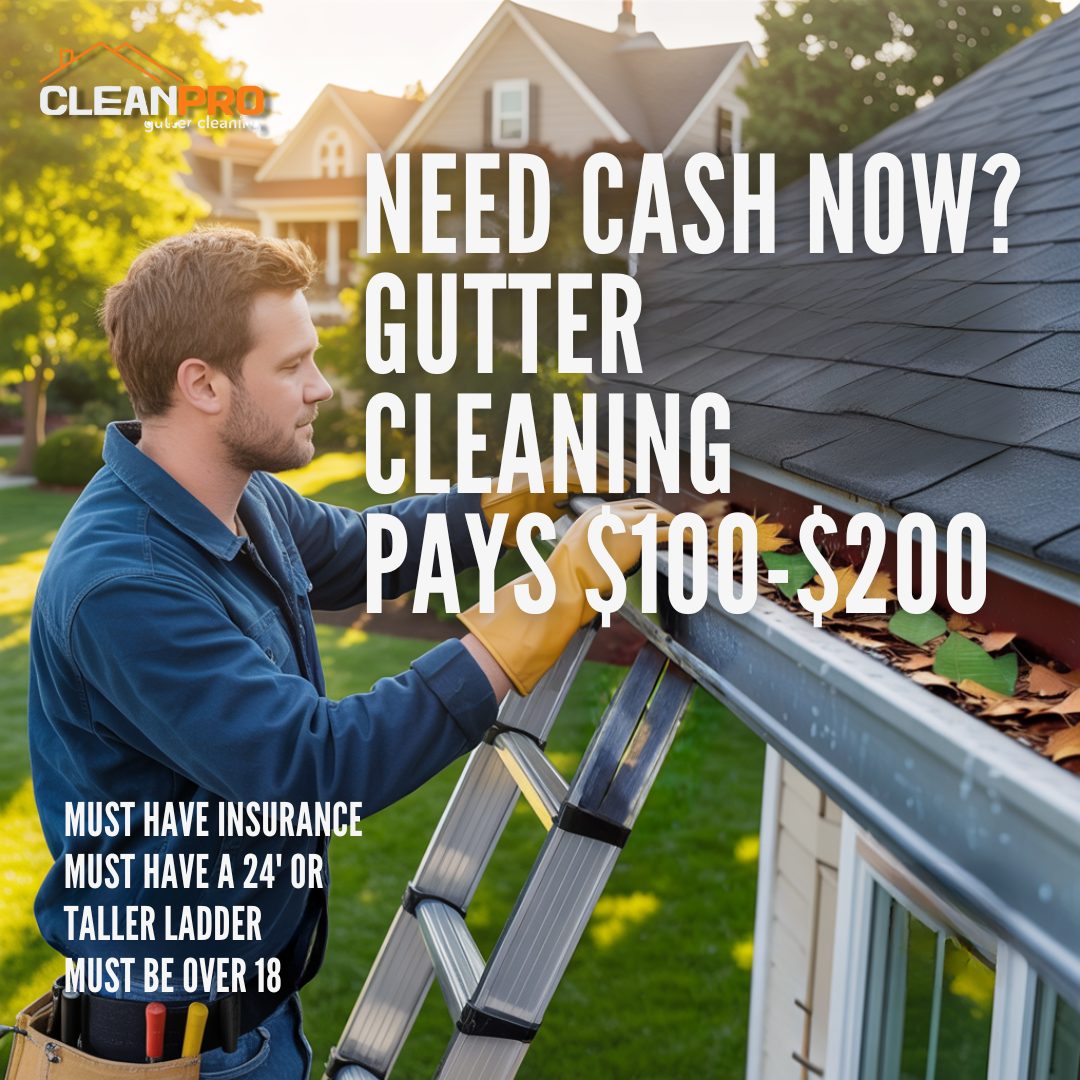 Apply Now for Gutter Cleaning Work with Clean Pro